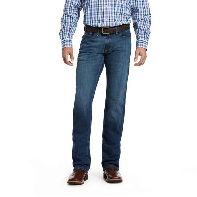 Ariat Western: M5 Slim Stretch Legacy Stackable Straight Leg Pantalones Vaqueros Hombre - Azules (WF